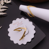 Sleek Golden Stainless Steel Anti-Tarnish Ring – V Chevron Design